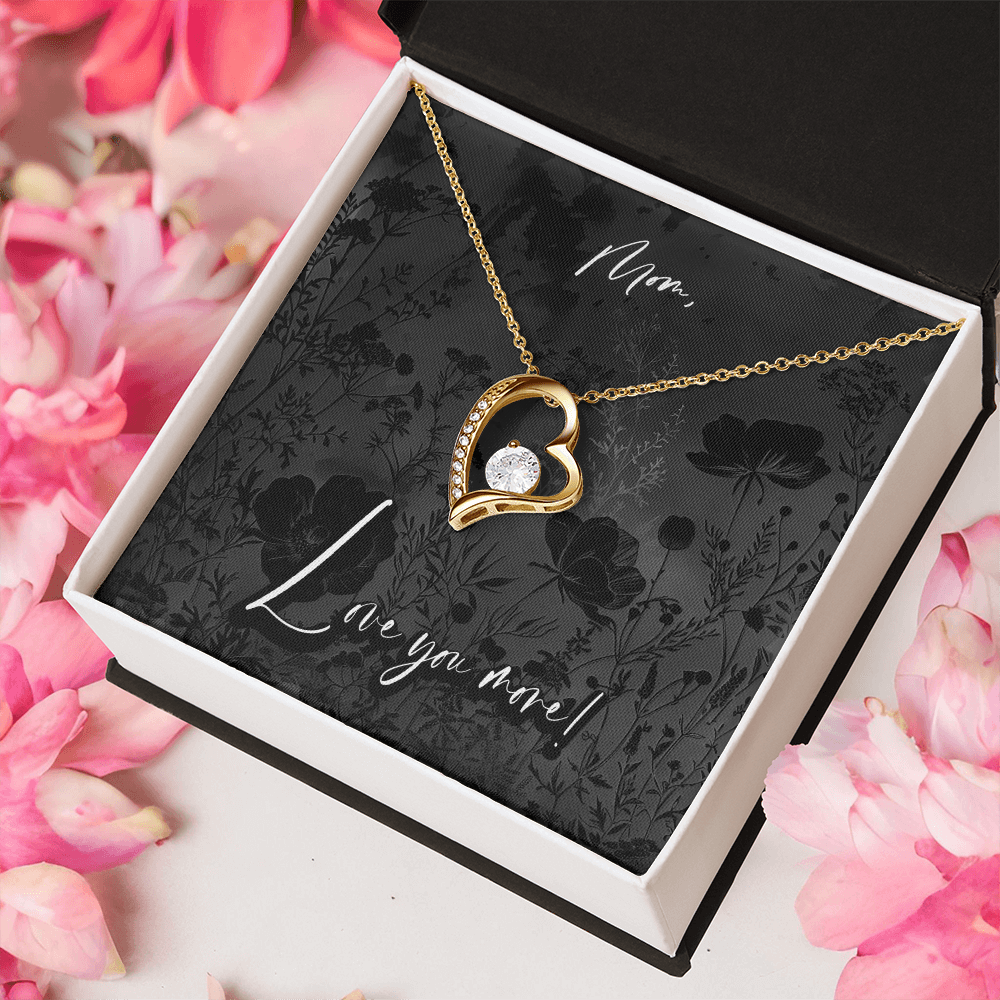 Black Fields - Mother's Day Pendant Necklace, Anniversary Birthday Gift Wife