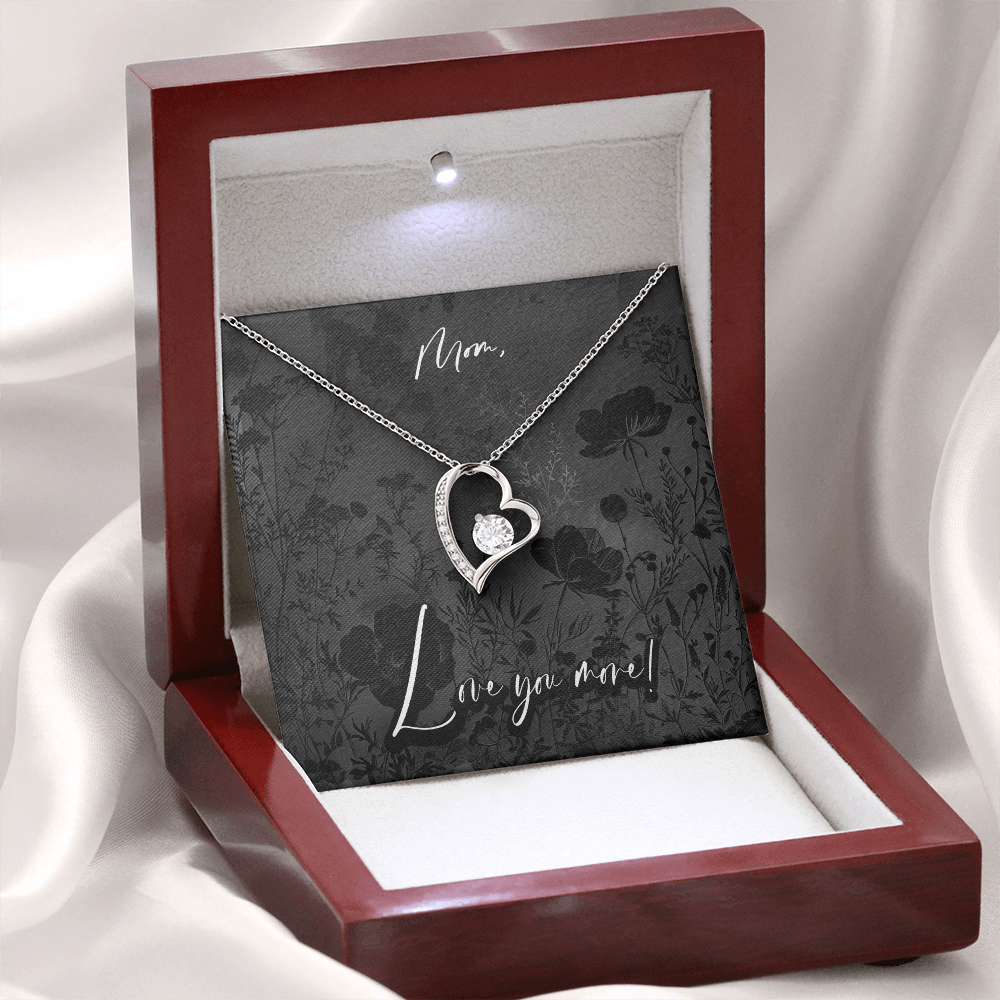 Black Fields - Mother's Day Pendant Necklace, Anniversary Birthday Gift Wife