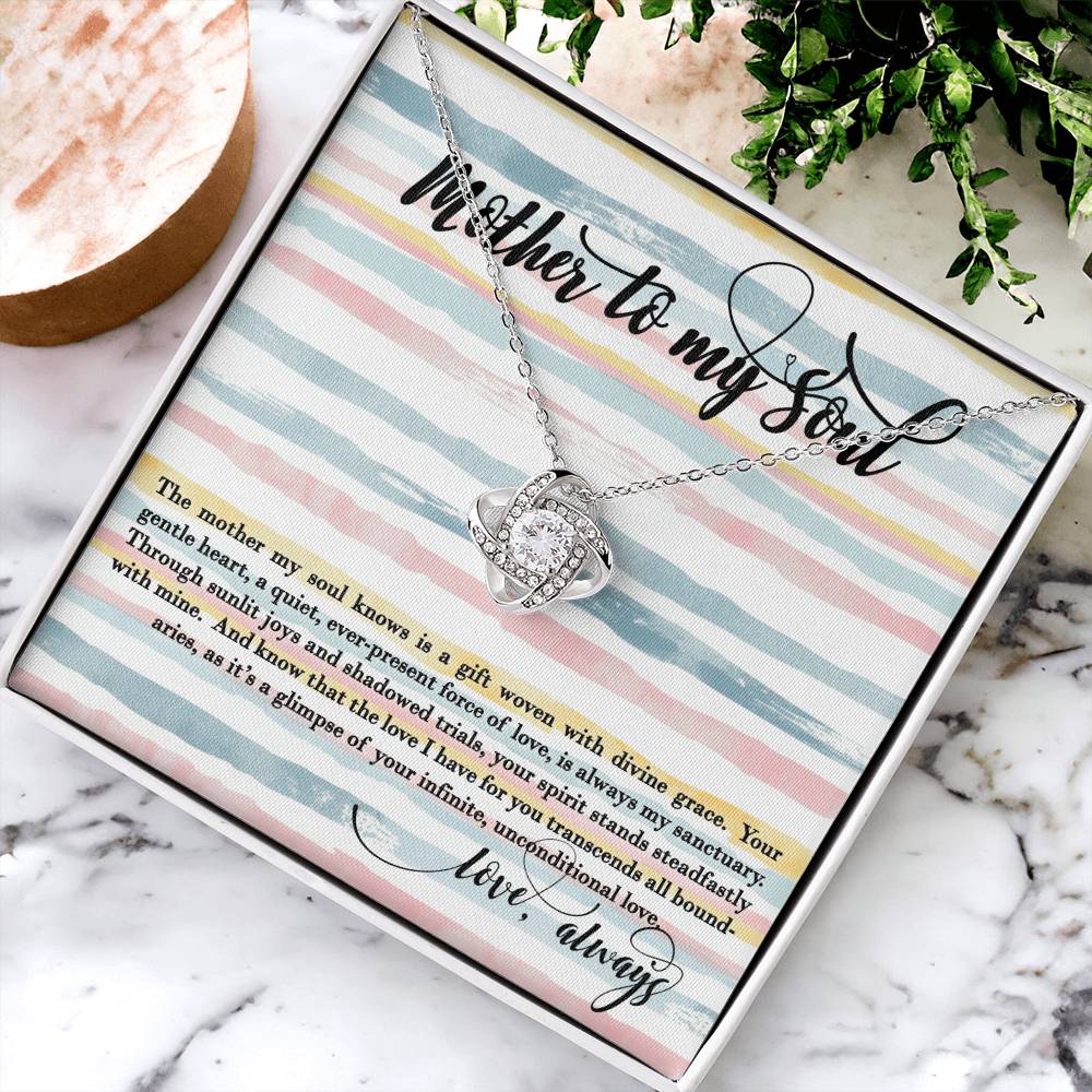 Mother's Day to My Soul Pendant Necklace Birthday Wife Gift