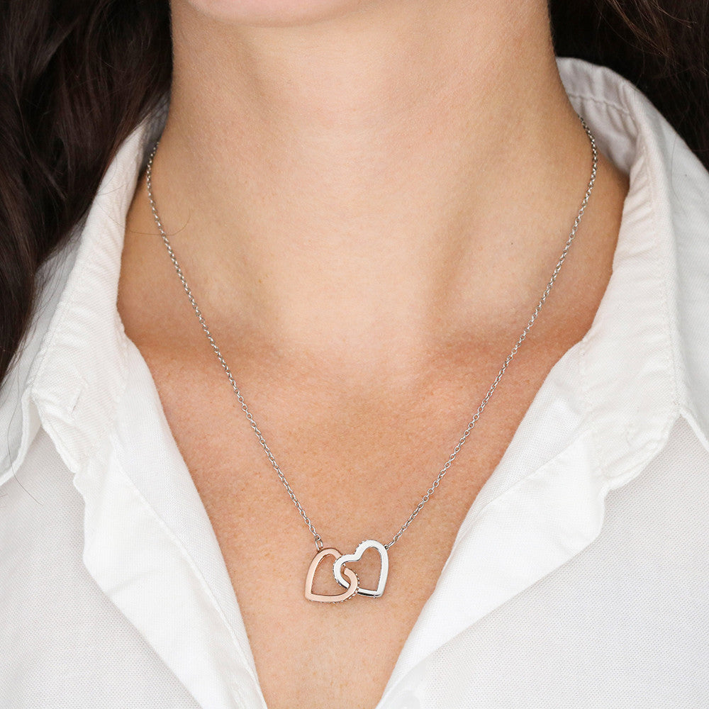 Black Fields Spanish Mami Interlocking Heart Mother's Day Pendant Birthday Gift