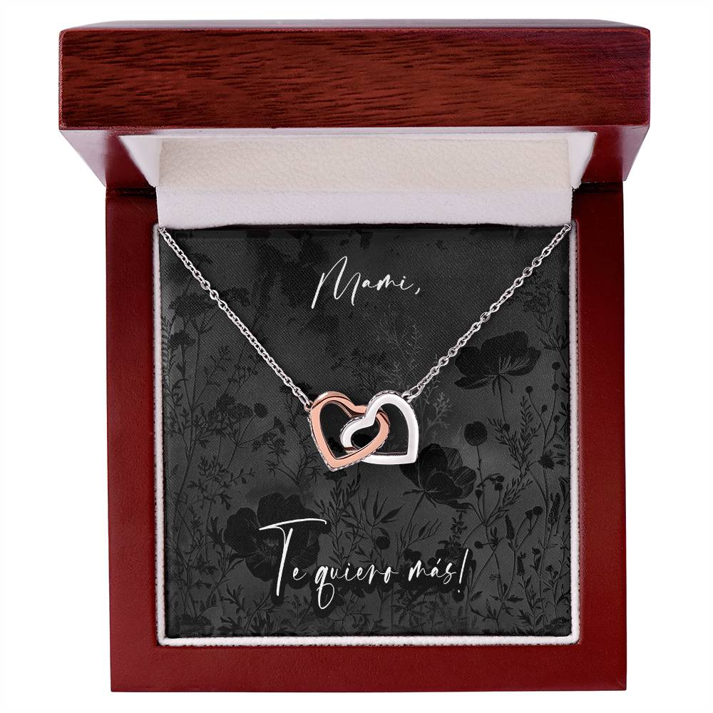 Black Fields Spanish Mami Interlocking Heart Mother's Day Pendant Birthday Gift
