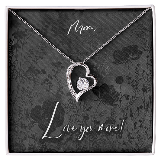 Black Fields - Mother's Day Pendant Necklace, Anniversary Birthday Gift Wife