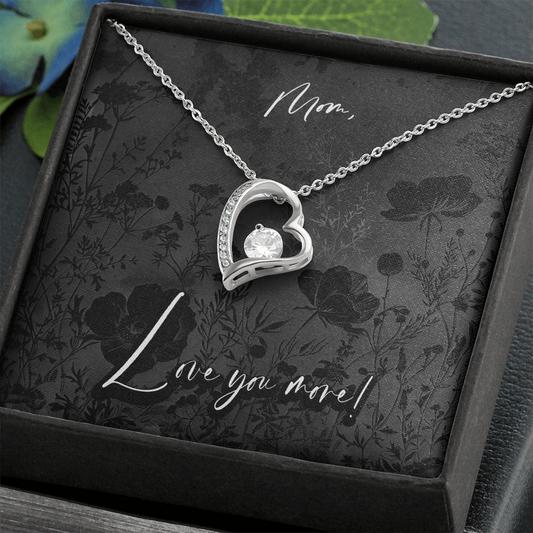 Black Fields - Mother's Day Pendant Necklace, Anniversary Birthday Gift Wife