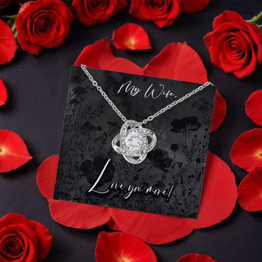 Black Fields - To My Wife Mother's Day Pendant Necklace, Anniversary Birthday Gift