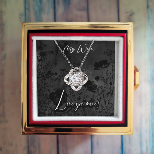 Black Fields - To My Wife Mother's Day Pendant Necklace, Anniversary Birthday Gift