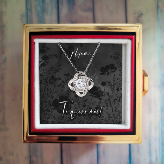 Spanish Mami Black Fields - Mommy Pendant Necklace, Anniversary Birthday Gift Wife Mother's Day Rose